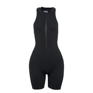 Davis Active Zip Romper in Black size M/L